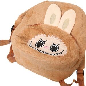 Cute Furry Backpack with Cartoon Face